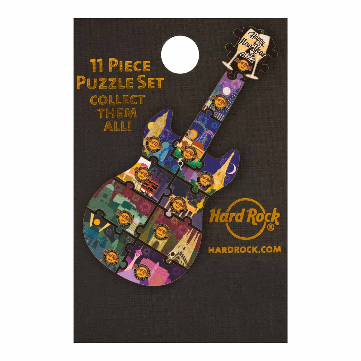 New Year's 2022 Guitar Puzzle Pin Series image number 1